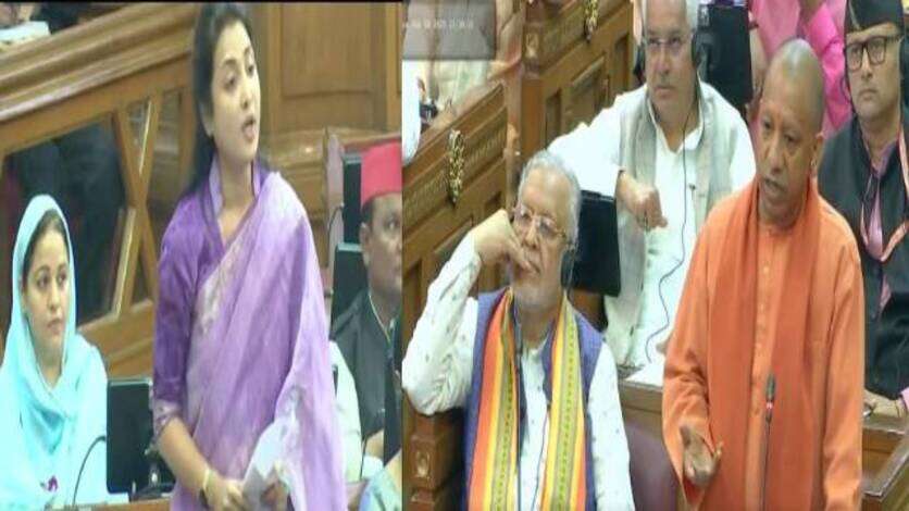 यूपी विधानसभा में सपा MLA रागिनी सोनकर के सवालों पर CM Yogi का पलटवार