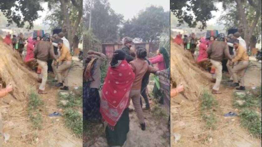 जमीनी विवाद में टीन शेड लगाने को लेकर बवाल, पुलिस पर हमला, चार कर्मी घायल