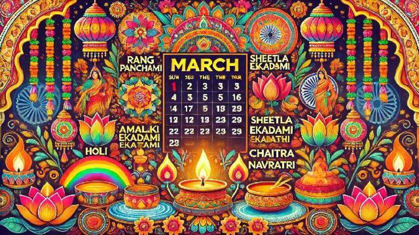 March 2025 Vrat Tyohar List: होली से लेकर चैत्र नवरात्रि तक, मार्च महीने में पड़ रहें ये प्रमुख व्रत-त्योहार, देखें पूरी लिस्ट